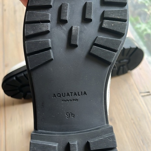 NEW AQUATALIA Laila Water Resistant Zip Lace-Up Bootie White Leather Sz US 9.5 - Picture 10 of 11